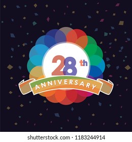 The twenty Eighth Anniversary logo celebrations