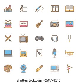 Twenty five color set Art icons Two
