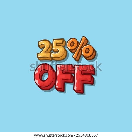 Twenty Five Percent Off Discount Vector Illustration Sale Promotion Design Concept