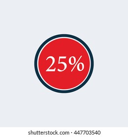 twenty five percent off icon graphic info sale discount price sign special offer data