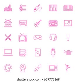 Twenty five pink set Art icons Two