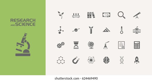 Twenty five science icons set