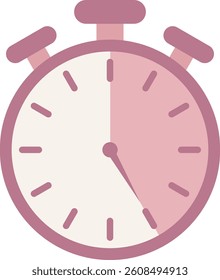 Twenty Five Seconds Pink Purple Stopwatch for Time Count