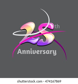 twenty five years anniversary logo and symbol design. vector file