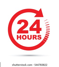 twenty four hour icon - Shutterstock ID 544783822