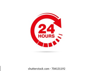 twenty four hour icon - Shutterstock ID 704131192