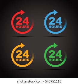 twenty four hour icon set