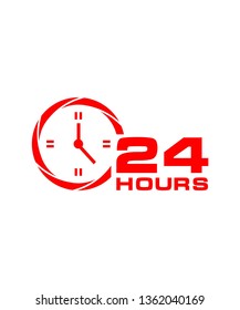 twenty four hour icon, Vector