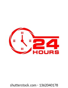 twenty four hour icon, Vector
