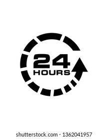 twenty four hour icon Vector