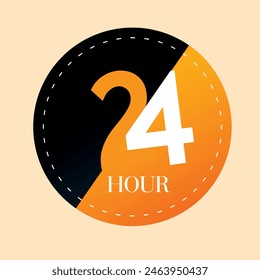 twenty four hour icon vector illustration
