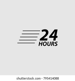 Twenty four hour vector icon isolated
