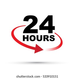 twenty four hours around the clock 