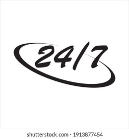 twenty four hours icon,
24 hours vector icon 
