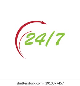 twenty four hours icon,
24 hours vector icon 