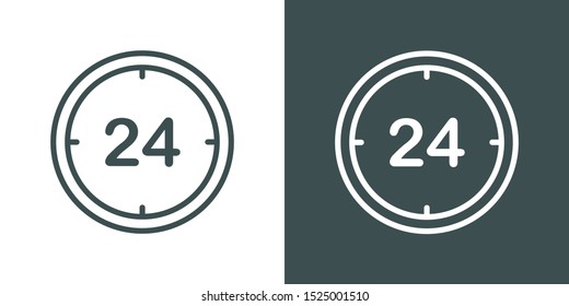 Twenty Four Hours Icon Vector