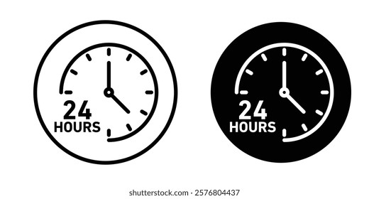 Twenty four hours icons vector pack for web designs