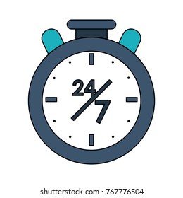 Twenty four hours seven days service symbol