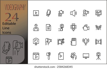 twenty four icons set videography