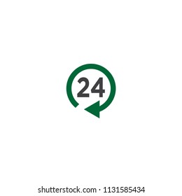 Twenty four per seven graphic design template