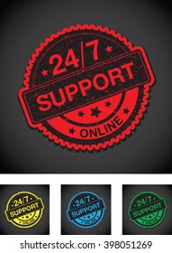 twenty four seven online support sign set
