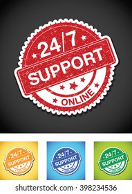 twenty four seven online support sign set