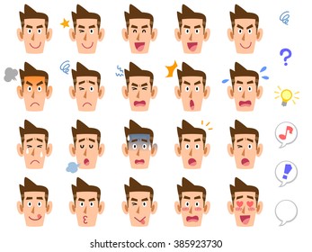 Twenty kinds of men of expression multiplied by the glasses