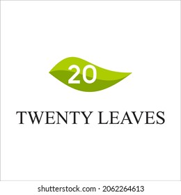 TWENTY LEAVES LOGO TEMPLATE ABSTRACT