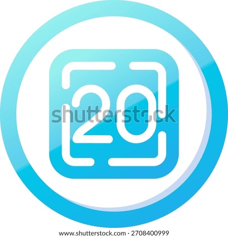 Twenty Line vector Icon Design