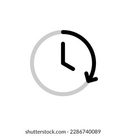 Twenty Minutes Clock Count Simple Vector Icon