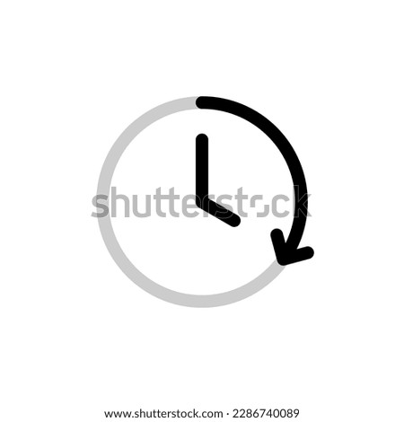 Twenty Minutes Clock Count Simple Vector Icon
