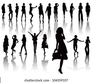 127,291 Fashion model silhouette dress Images, Stock Photos & Vectors ...