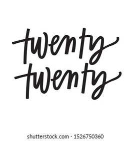 Twenty Twenty New Year's lettering