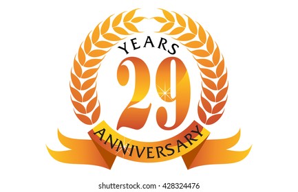 Twenty Nine Years Gift Box Ribbon Anniversary 