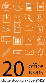 Twenty office icons