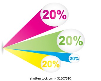 twenty percent discount background vector illustration