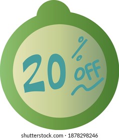 twenty percent discount marks for business and marketing