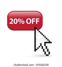 Twenty Percent Off Button Click