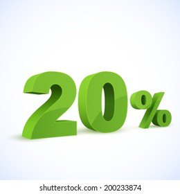 Twenty percent symbol 