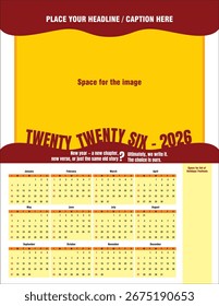 Twenty Twenty Six Year Calendar