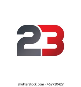 twenty three number logotype - color logo template