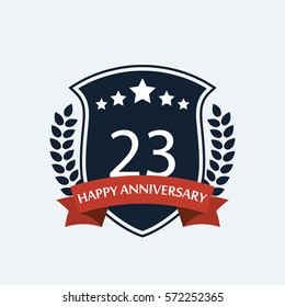 twenty three Years Anniversary Emblem