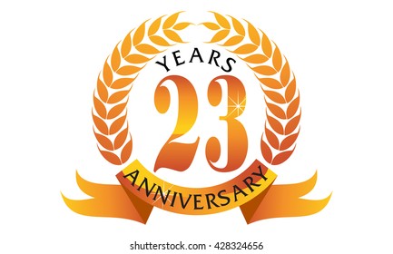 Twenty Three Years Gift Box Ribbon Anniversary 