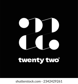 twenty two typography simple logo