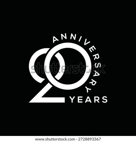 twenty years anniversary logo design inspiration
