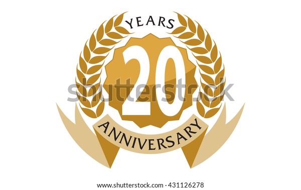 Twenty Years Ribbon Anniversary Stock Vector (Royalty Free) 431126278 ...