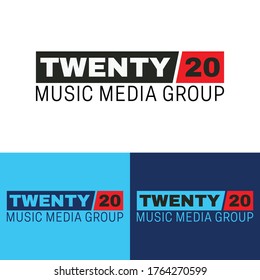 TWENTY/20 music company logo design