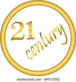twenty-first century, a gold coin, vector