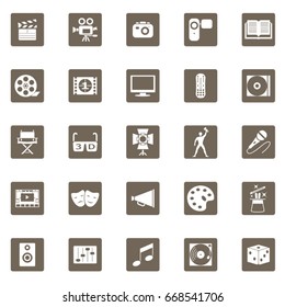 Twenty-five Square set Art icons One