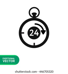 Twenty-four hour service icon